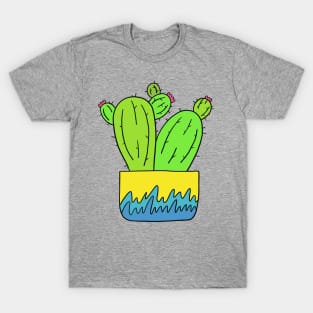 Cute Cactus Design #2: Grown Apart Flower Cacti T-Shirt